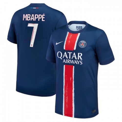 Maillot de Foot Paris Saint-Germain Mbappé 7 Domicile 2024-25 Maillot de Foot Paris Saint-Germain Mbappé 7 Domicile 2024-25